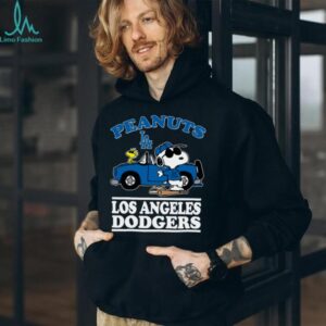 Los Angeles Dodgers Snoopy Peanuts Car Baseball T Shirt