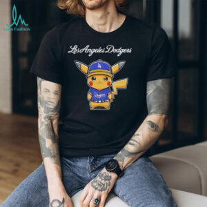 Los Angeles Dodgers X Pikachu Logo T shirt