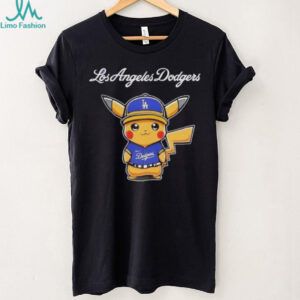 Los Angeles Dodgers X Pikachu Logo T shirt