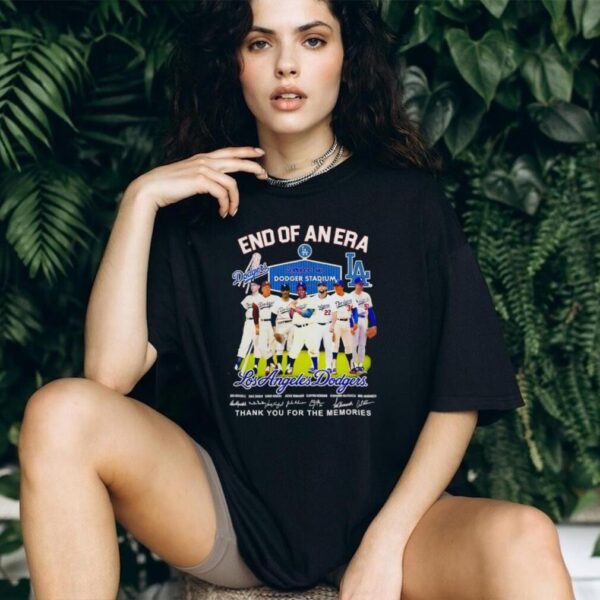 Los Angeles Dodgers end of an era thank you for the memories signatures shirt