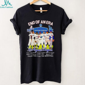 Los Angeles Dodgers end of an era thank you for the memories signatures shirt