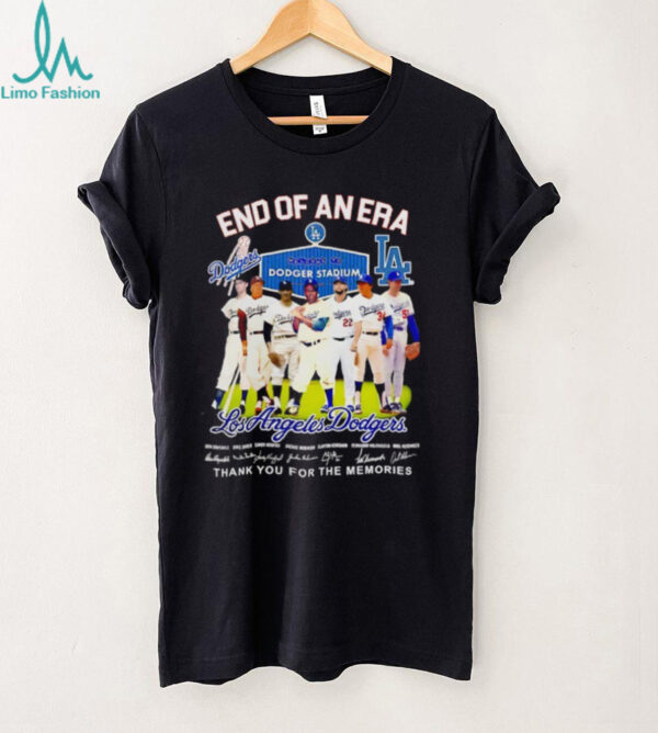 Los Angeles Dodgers end of an era thank you for the memories signatures shirt