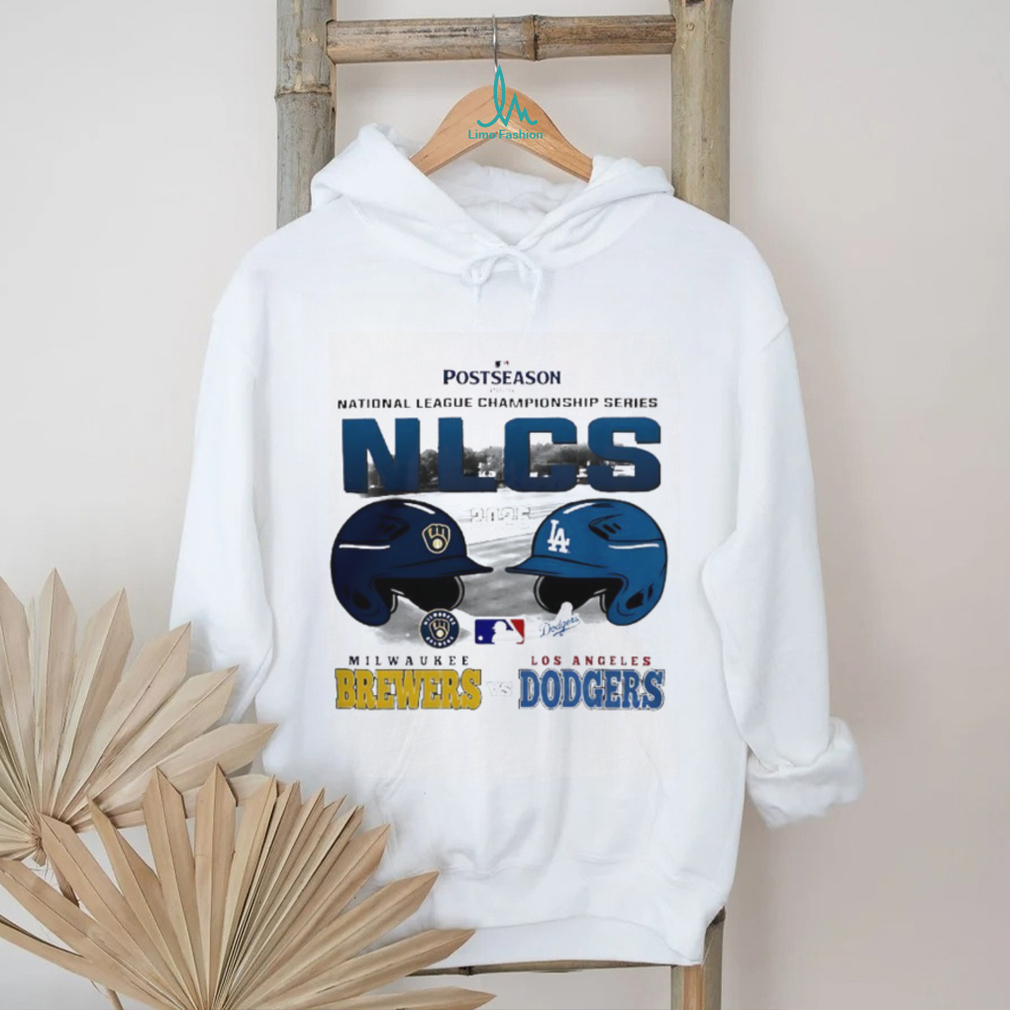 Los Angeles Dodgers vs Milwaukee Brewers MLB 2025 National League Championship Series helmet shirt Los Angeles Dodgers vs Milwaukee Brewers MLB 2025 National League Championship Series helmet shirt