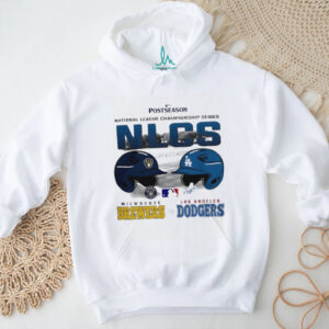 Los Angeles Dodgers vs Milwaukee Brewers MLB 2025 National League Championship Series helmet shirt