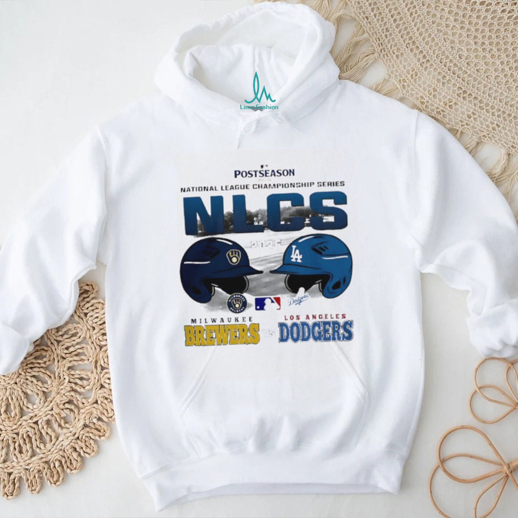 Los Angeles Dodgers vs Milwaukee Brewers MLB 2025 National League Championship Series helmet shirt Los Angeles Dodgers vs Milwaukee Brewers MLB 2025 National League Championship Series helmet shirt
