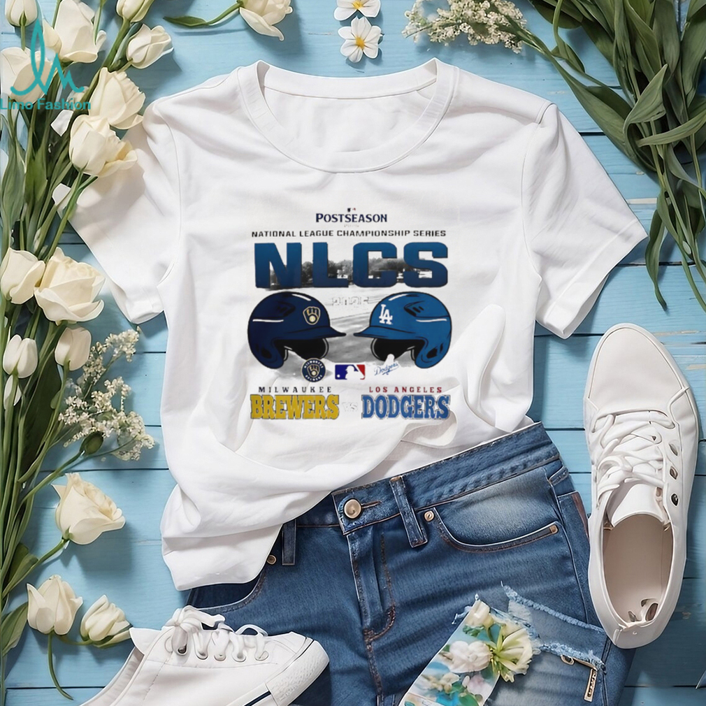 Los Angeles Dodgers vs Milwaukee Brewers MLB 2025 National League Championship Series helmet shirt Los Angeles Dodgers vs Milwaukee Brewers MLB 2025 National League Championship Series helmet shirt