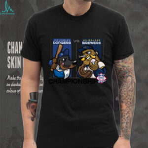 Los Angeles Dodgers vs Milwaukee Brewers Mascot Championship 2025 MLB TShirt