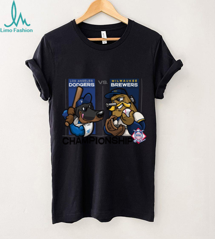 Los Angeles Dodgers vs Milwaukee Brewers Mascot Championship 2025 MLB TShirt Los Angeles Dodgers vs Milwaukee Brewers Mascot Championship 2025 MLB TShirt