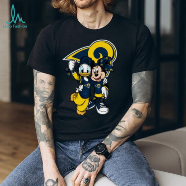 Los Angeles Rams Mickey Mouse Donald Duck T Shirt