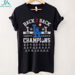 Los Angles Dodgers Back 2 back national league champions 2024 2025 shirt
