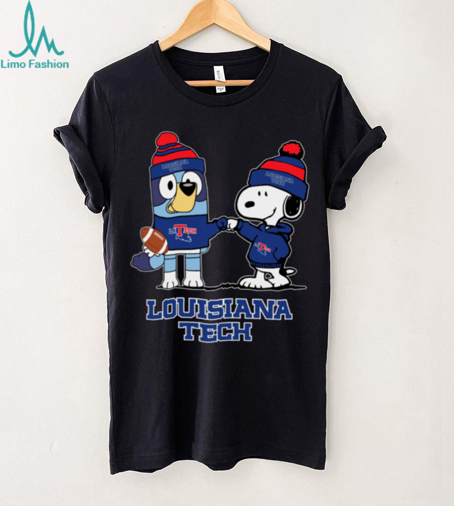 Louisiana Tech Bulldogs x Snoopy Bluey Christmas Football NCAA TShirt Louisiana Tech Bulldogs x Snoopy Bluey Christmas Football NCAA TShirt