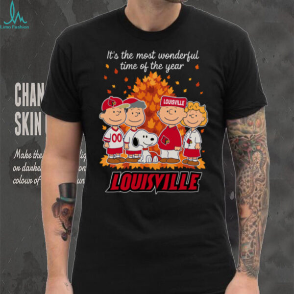 Louisville Cardinals x Peanuts Fall T Shirt It’s the Most Wonderful Time of the Year