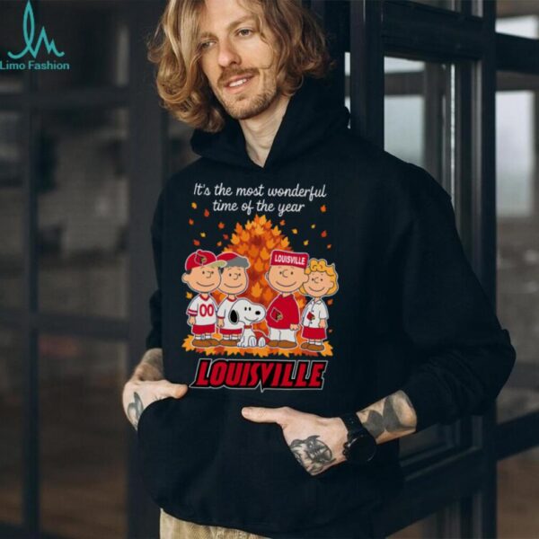 Louisville Cardinals x Peanuts Fall T Shirt It’s the Most Wonderful Time of the Year