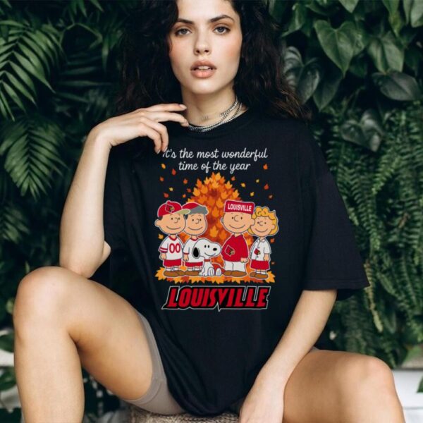 Louisville Cardinals x Peanuts Fall T Shirt It’s the Most Wonderful Time of the Year