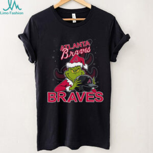 MLB Atlanta Braves Christmas Grinch Helmets Baseball Logo T Shirt
