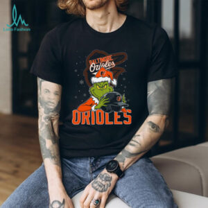 MLB Baltimore Orioles Christmas Grinch Helmets Baseball Logo T Shirt