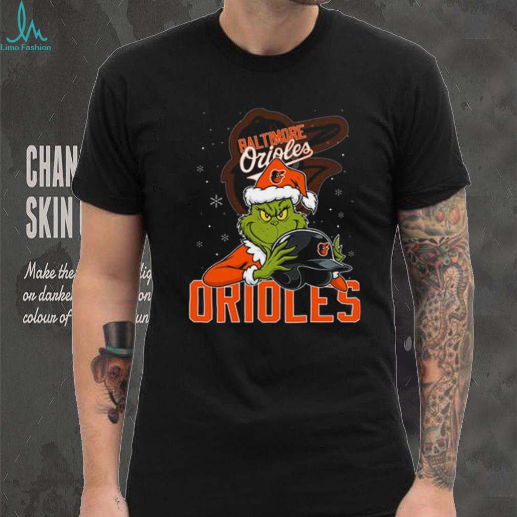 MLB Baltimore Orioles Christmas Grinch Helmets Baseball Logo T Shirt MLB Baltimore Orioles Christmas Grinch Helmets Baseball Logo T Shirt