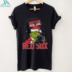 MLB Boston Red Sox Christmas Grinch Helmets Baseball Logo Shirt