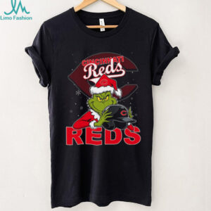 MLB Cincinnati Reds Christmas Grinch Helmets Baseball Logo Shirt