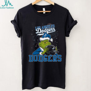 MLB Los Angeles Dodgers Christmas Grinch Helmets Baseball Logo T Shirt