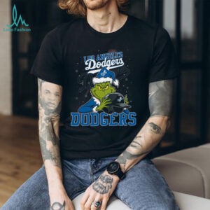 MLB Los Angeles Dodgers Christmas Grinch Helmets Baseball Logo T Shirt