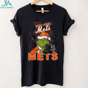 MLB New York Mets Christmas Grinch Helmets Baseball Logo T Shirt