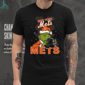 MLB New York Mets Christmas Grinch Helmets Baseball Logo T Shirt
