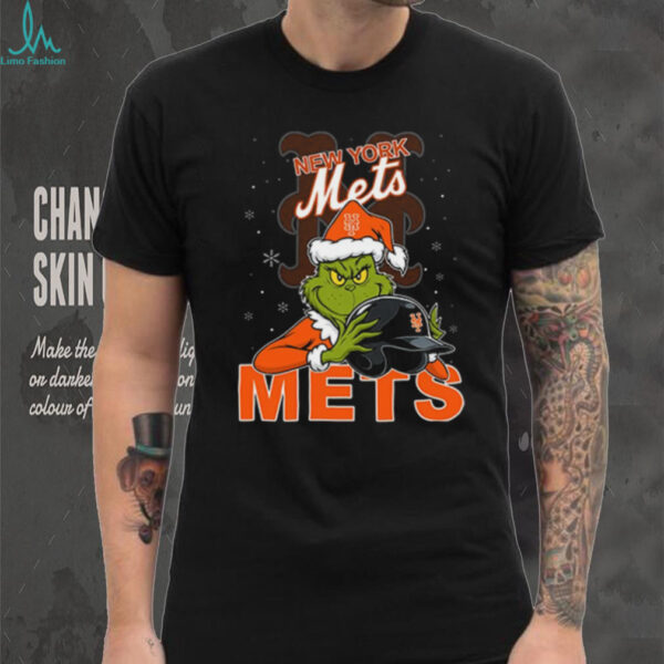 MLB New York Mets Christmas Grinch Helmets Baseball Logo T Shirt