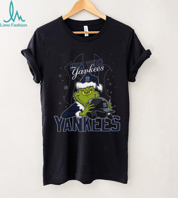 MLB New York Yankees Christmas Grinch Helmets Baseball Logo Shirt