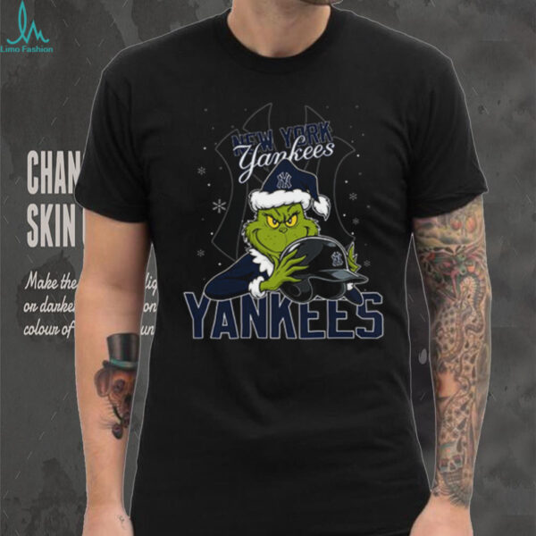 MLB New York Yankees Christmas Grinch Helmets Baseball Logo Shirt