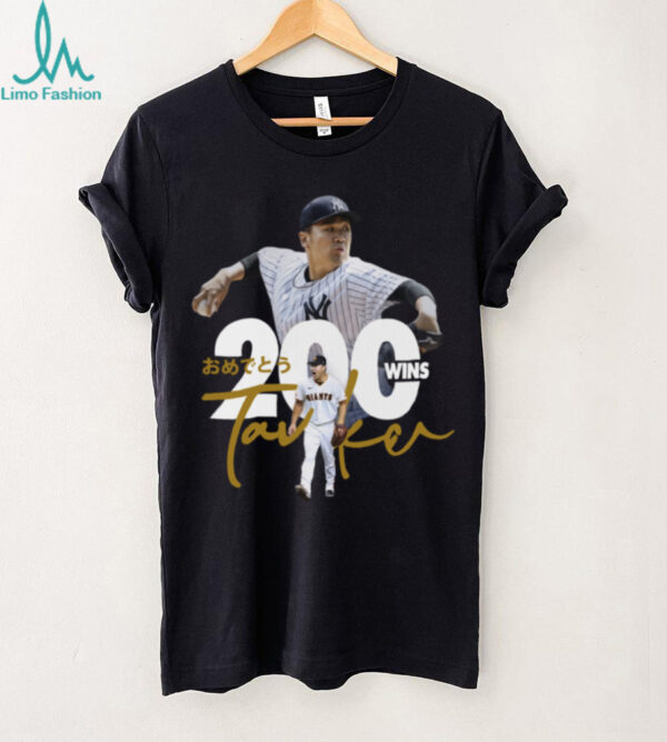 MLB New York Yankees Masahiro Tanaka 200 Wins Celebration 2025 T Shirt