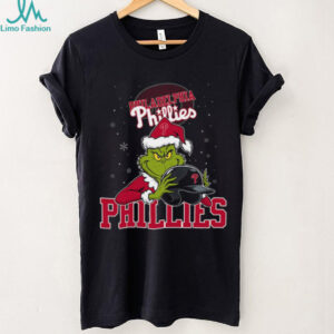 MLB Philadelphia Phillies Christmas Grinch Helmets Baseball Logo T Shirt