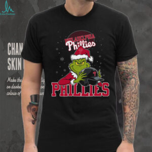 MLB Philadelphia Phillies Christmas Grinch Helmets Baseball Logo T Shirt