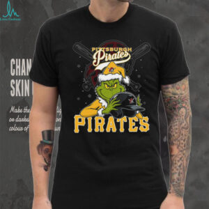 MLB Pittsburgh Pirates Christmas Grinch Helmets Baseball Logo T Shirt