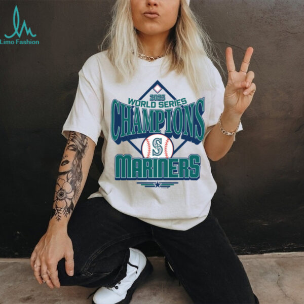 MLB Shop Seattle Mariners 2025 World Series Champions Victory Trophy T Shirt