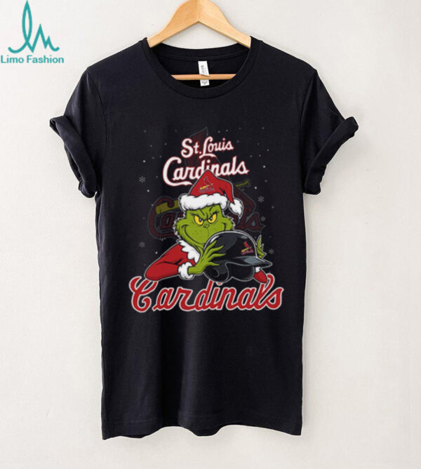MLB St Louis Cardinals Christmas Grinch Helmets Baseball Logo Shirt