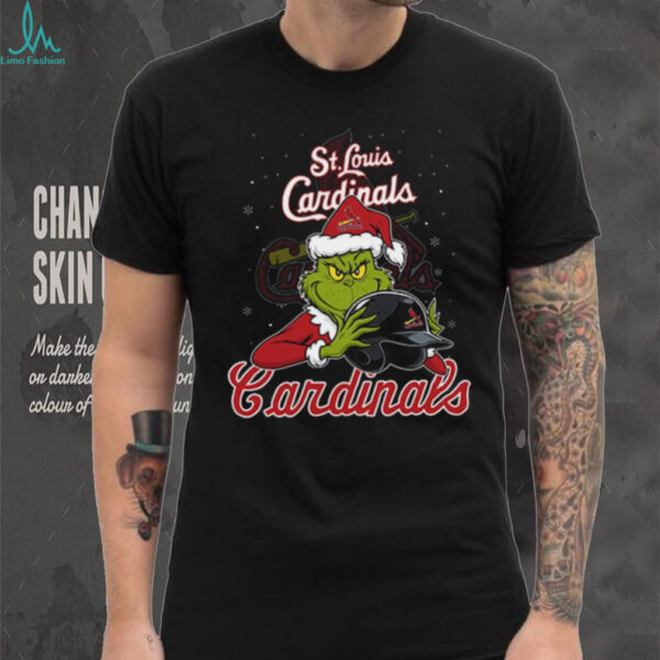 MLB St Louis Cardinals Christmas Grinch Helmets Baseball Logo Shirt
