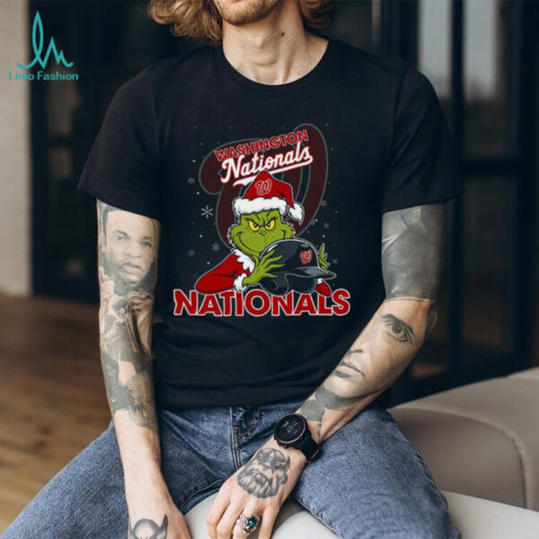 MLB Washington Nationals Christmas Grinch Helmets Baseball Logo Shirt