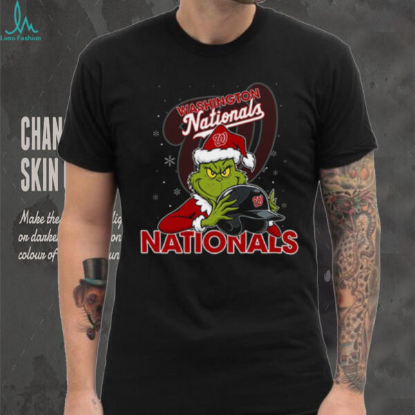 MLB Washington Nationals Christmas Grinch Helmets Baseball Logo Shirt