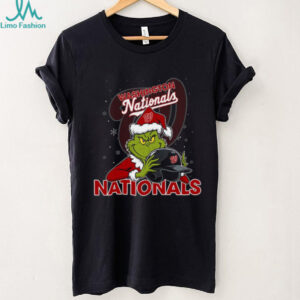 MLB Washington Nationals Christmas Grinch Helmets Baseball Logo T Shirt