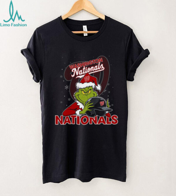 MLB Washington Nationals Christmas Grinch Helmets Baseball Logo T Shirt