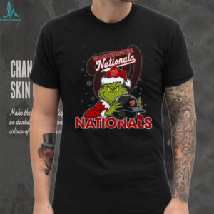 MLB Washington Nationals Christmas Grinch Helmets Baseball Logo T Shirt