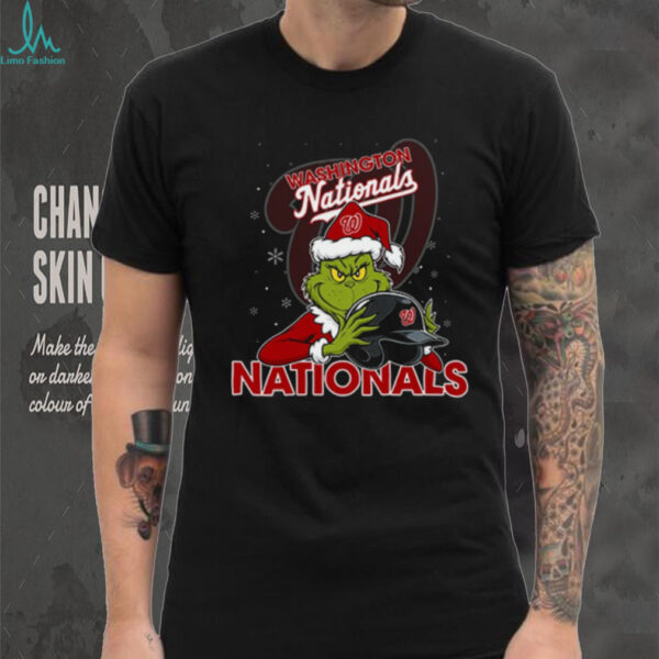 MLB Washington Nationals Christmas Grinch Helmets Baseball Logo T Shirt