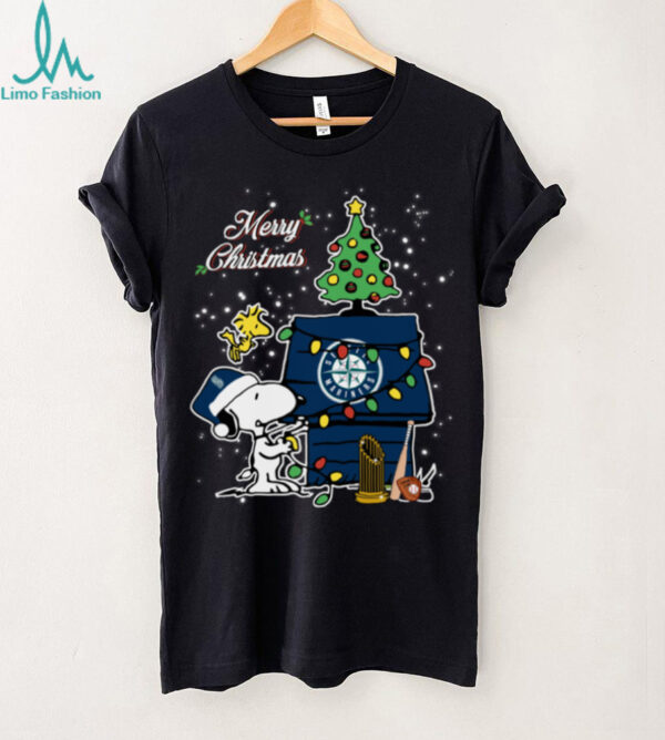 Mariners Shop Merry Christmas With Snoopy Baby Seattle Mariners T Shirt