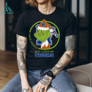 Memphis Tigers Grinch Christmas T Shirt Hates People But Loves Football