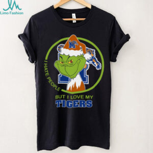 Memphis Tigers Grinch Christmas T Shirt Hates People But Loves Football