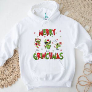 Merry Grinchmas Shirt Personalized Christmas Tee For Families Who Love Stitch And Grinch