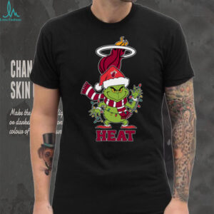 Miami Heat Christmas Grinch Santa Hat Holiday 2025 TShirt