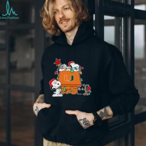 Miami Hurricanes Football Snoopy Christmas Holiday 2025 T Shirt