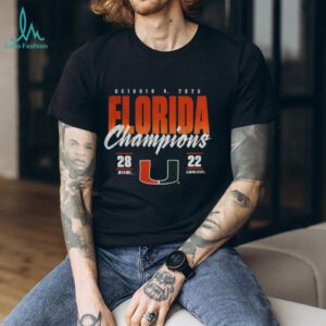 Miami Hurricanes vs. Florida State Seminoles 2025 State Champions Score shirt